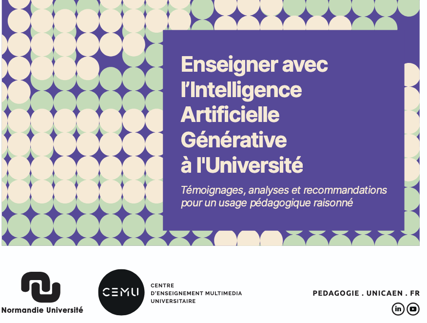 Couverture du livre "Enseigner avec l’Intelligence Artificielle Générative à l’Université"