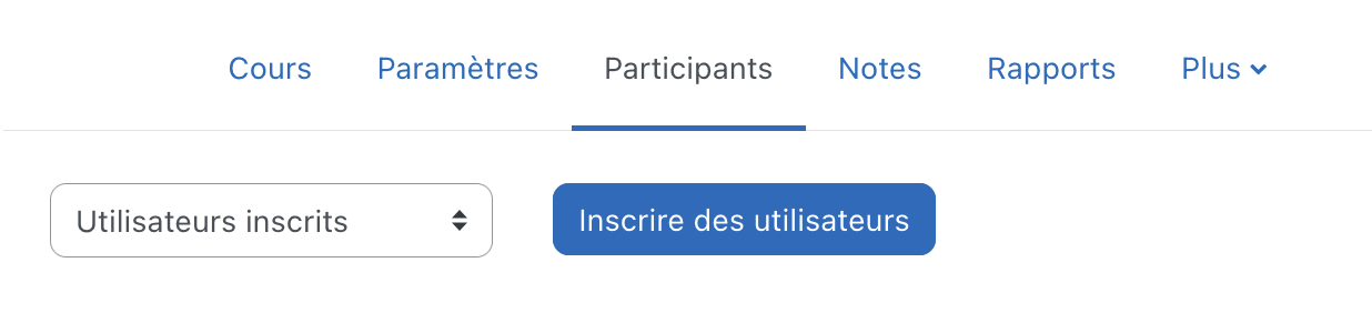 Capture d'écran du bouton "Inscrire des utilisateurs"