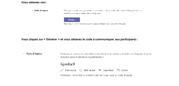 Teams Créer un code partie 3