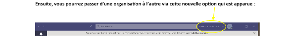 Teams changement d'organisation